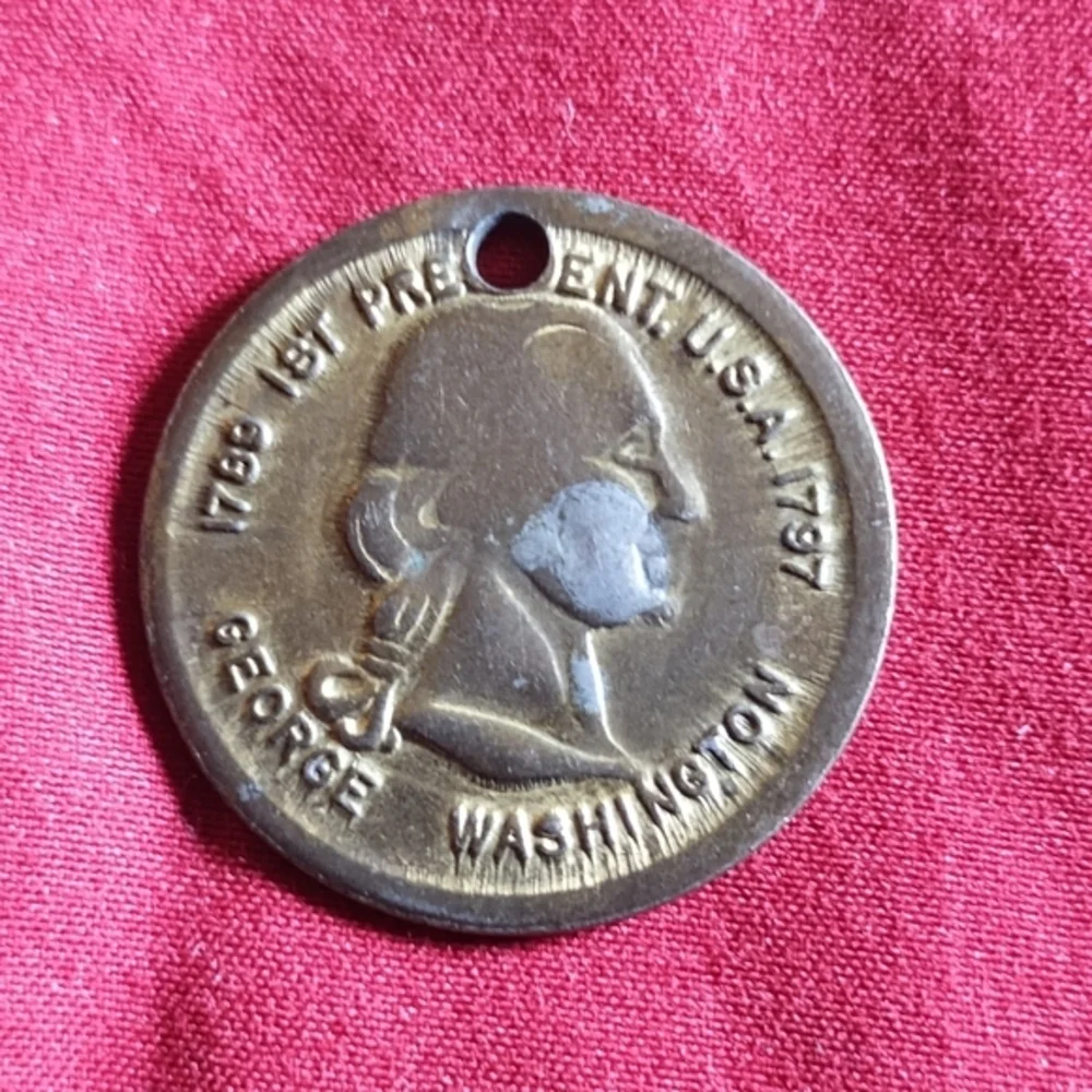 1789-1797‎ 1st President USA George Washington Funeral Coin Medallion Token